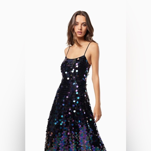 NWT Elliatt Deborah iridescent paillette embellishments Maxi Dress Size Small - Picture 8 of 14